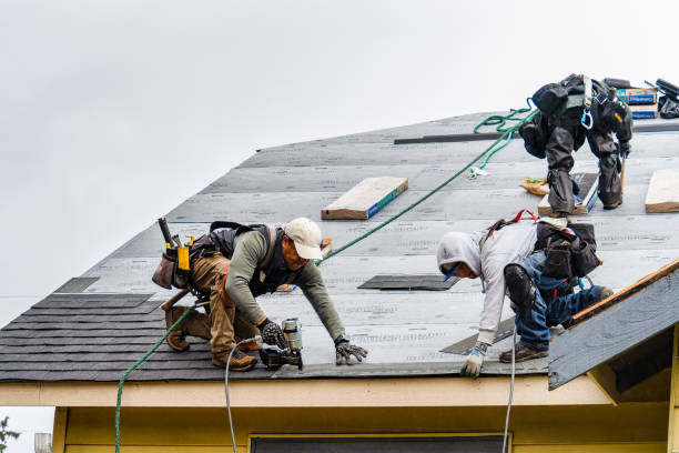 Professional Gutter Installation technician working in O Brien, FL